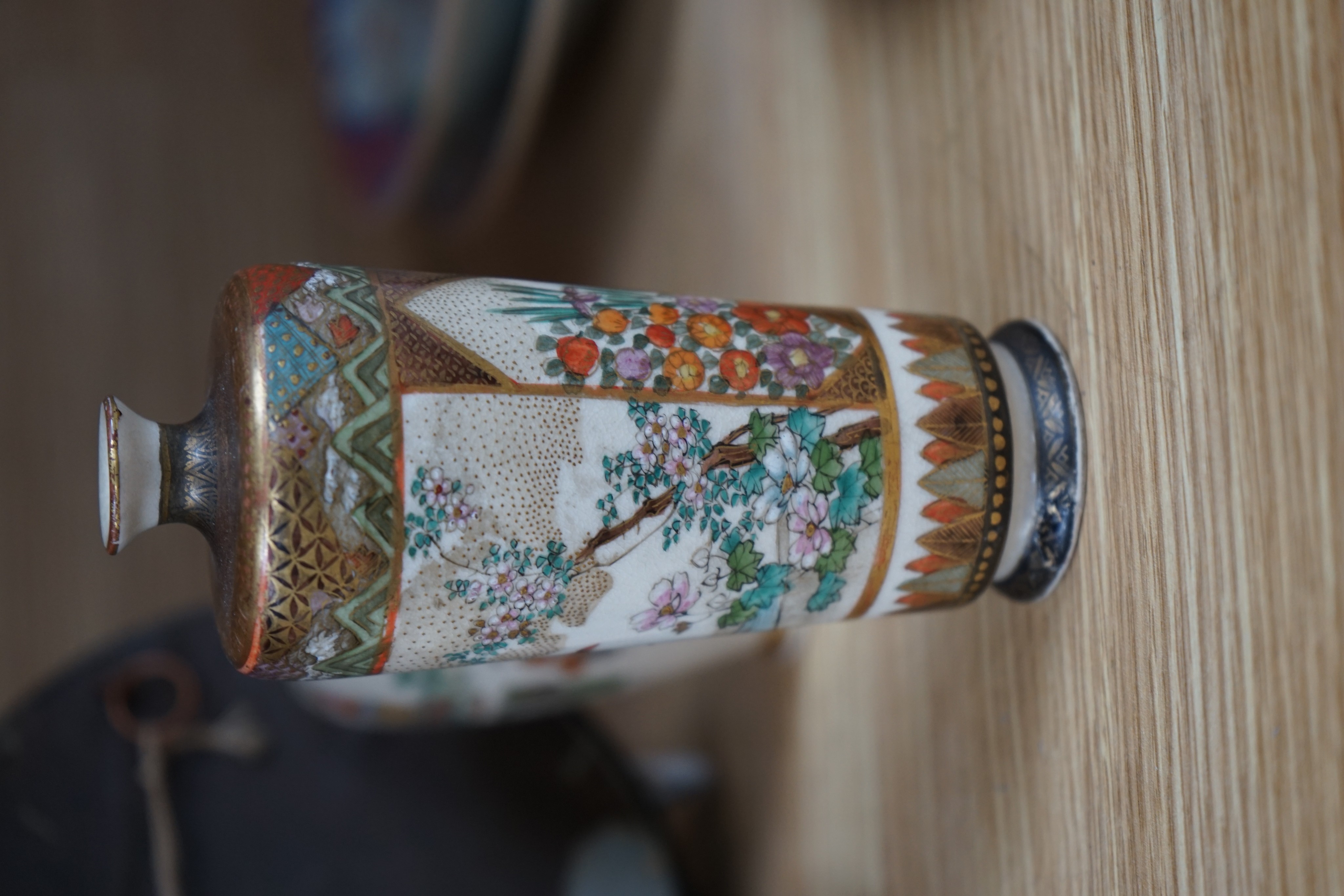 Japanese satsuma wares, Meiji, signed.